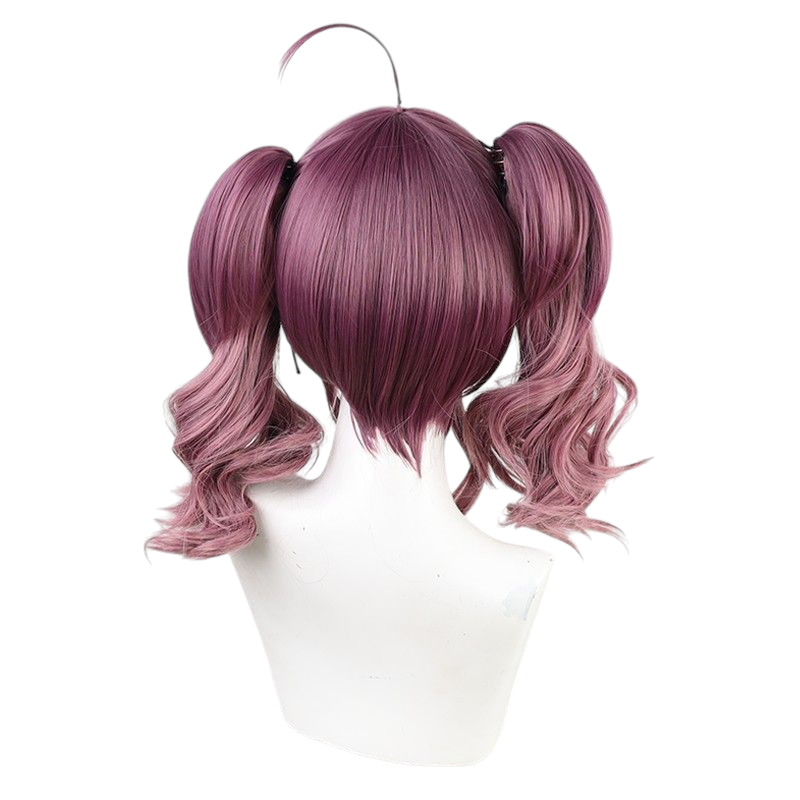 Dim Gray Muni Ohnaruto Cosplay Wig - D4DJ Happy Around! (Pink Pigtails) (FEVERCOS)
