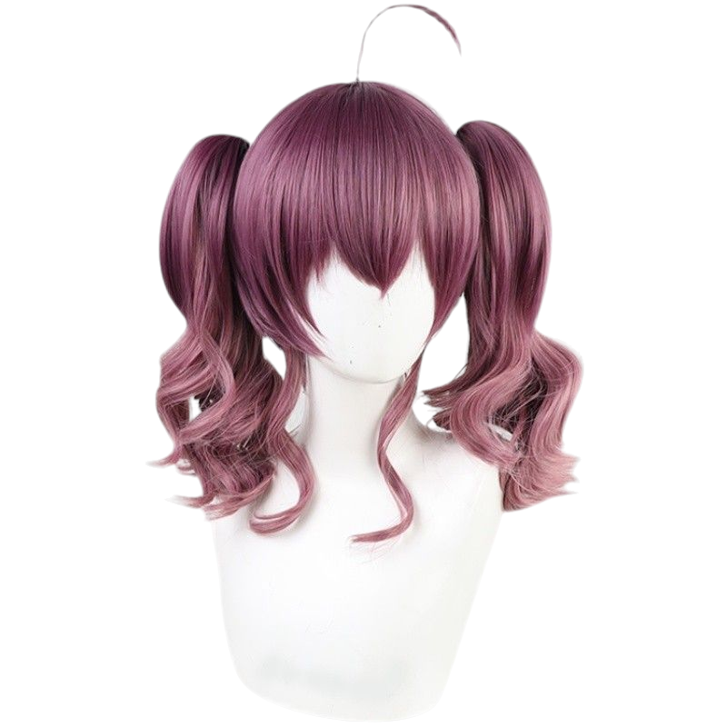 Dim Gray Muni Ohnaruto Cosplay Wig - D4DJ Happy Around! (Pink Pigtails) (FEVERCOS)