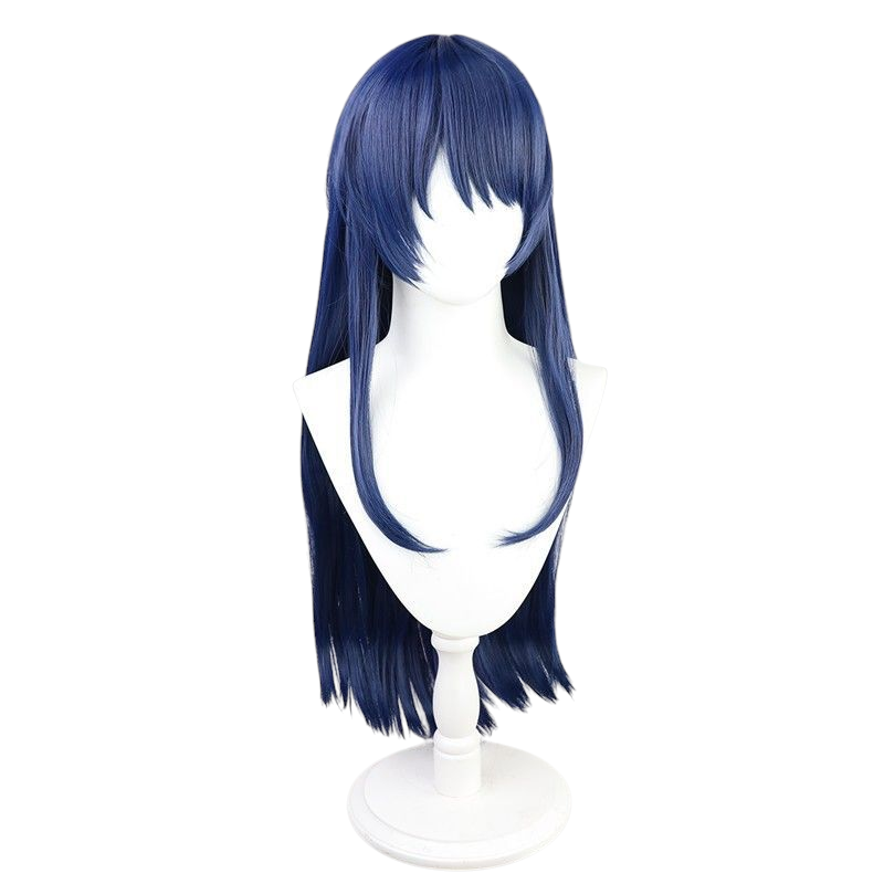White Smoke Yuri Honjo Cosplay Wig - High-Rise Invasion (Black Hime Cut) (FEVERCOS)