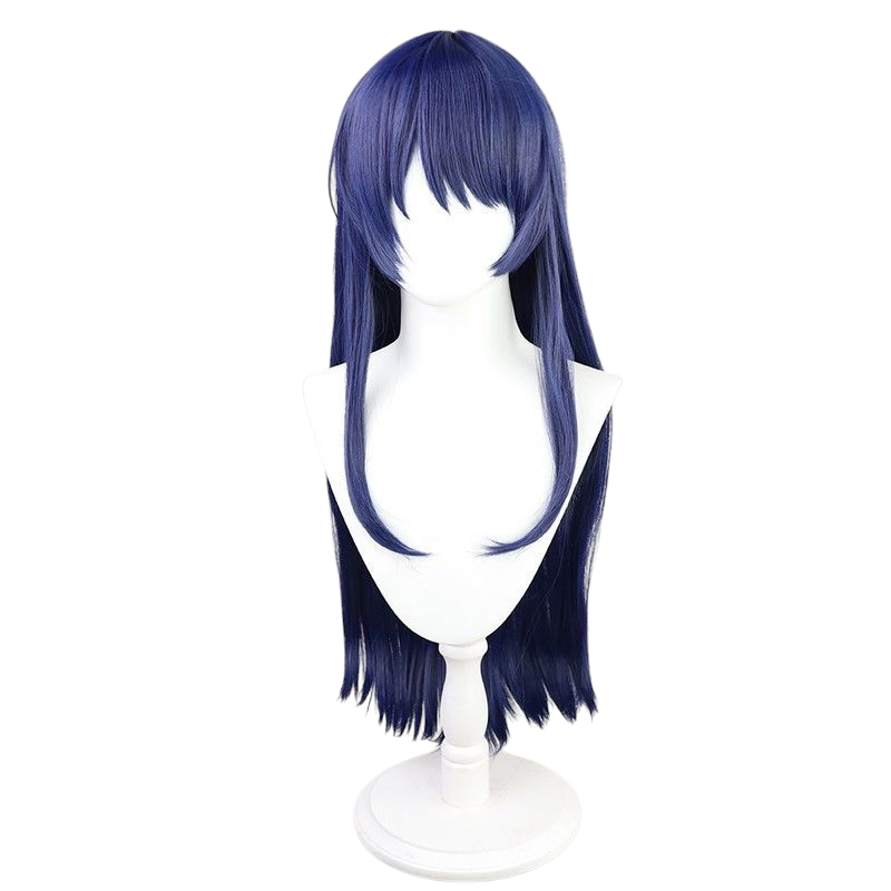 White Smoke Yuri Honjo Cosplay Wig - High-Rise Invasion (Black Hime Cut) (FEVERCOS)