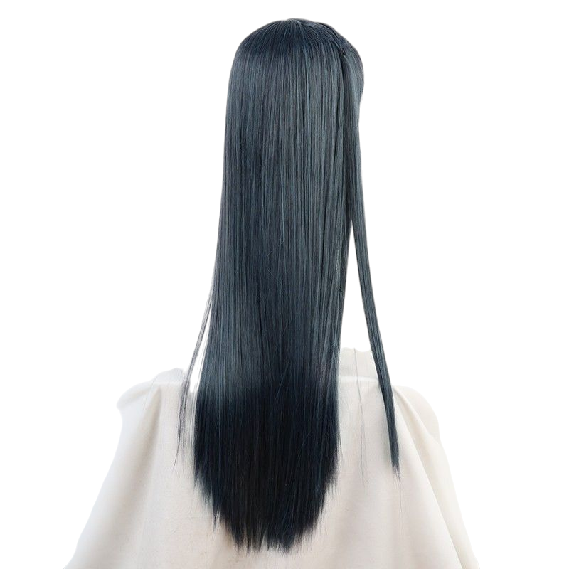 Light Gray Setsuna Yuki (Nana) Cosplay Wig - Love Live! Nijigasaki (Black Hime Cut) (FEVERCOS)