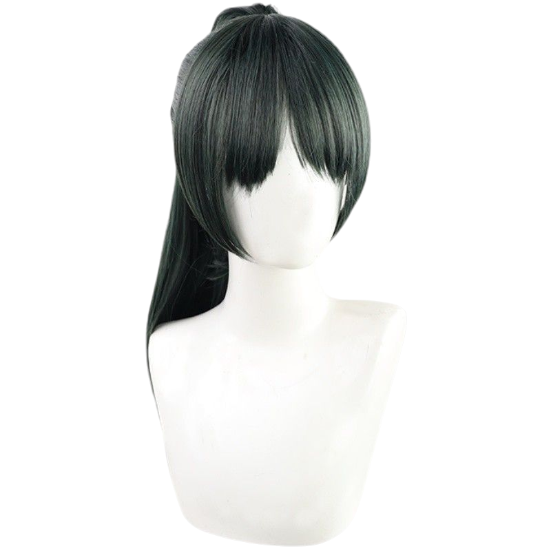 White Smoke Ren Hazuki Cosplay Wig - Love Live! Superstar!! (Dark Green Ponytail) (FEVERCOS)