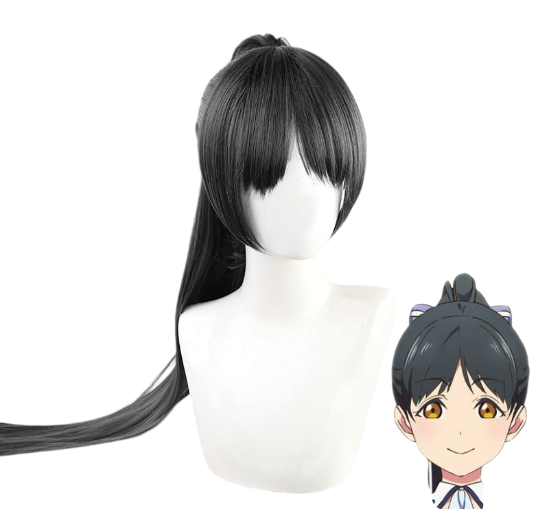 Dark Slate Gray Ren Hazuki Cosplay Wig - Love Live! Superstar!! (Dark Green Ponytail) (FEVERCOS)