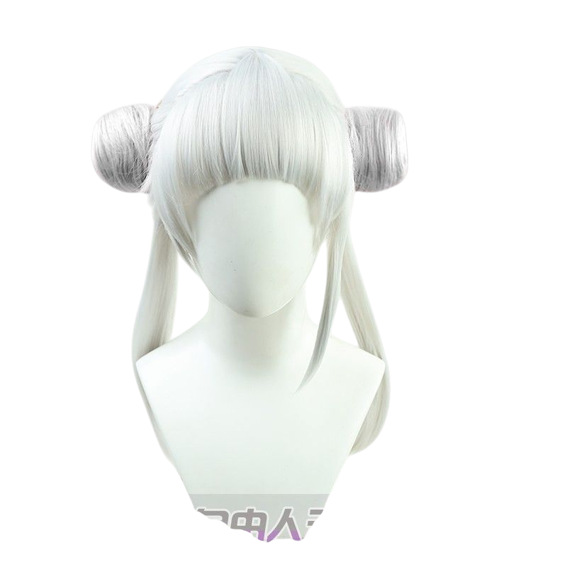 Light Gray Chisato Arashi Cosplay Wig - Love Live! Superstar!! (White Buns) (FEVERCOS)