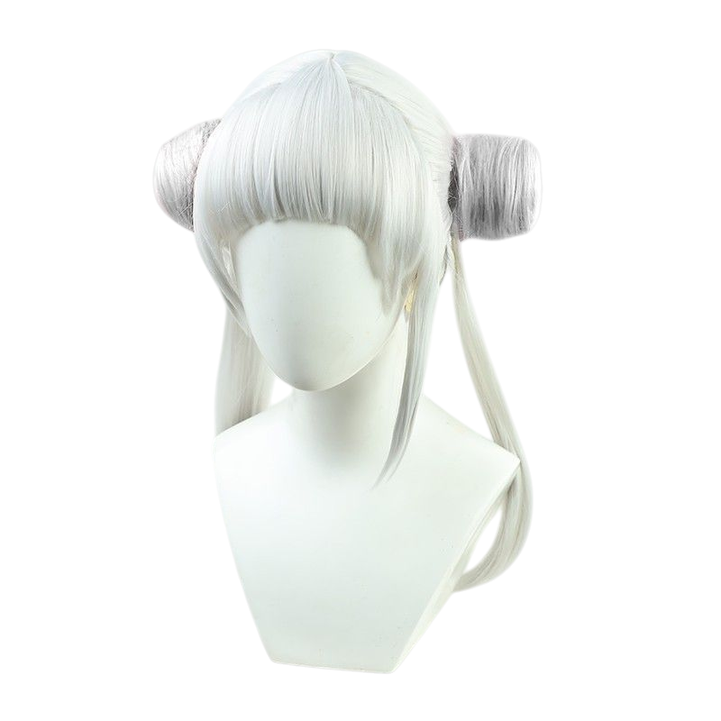 Light Gray Chisato Arashi Cosplay Wig - Love Live! Superstar!! (White Buns) (FEVERCOS)