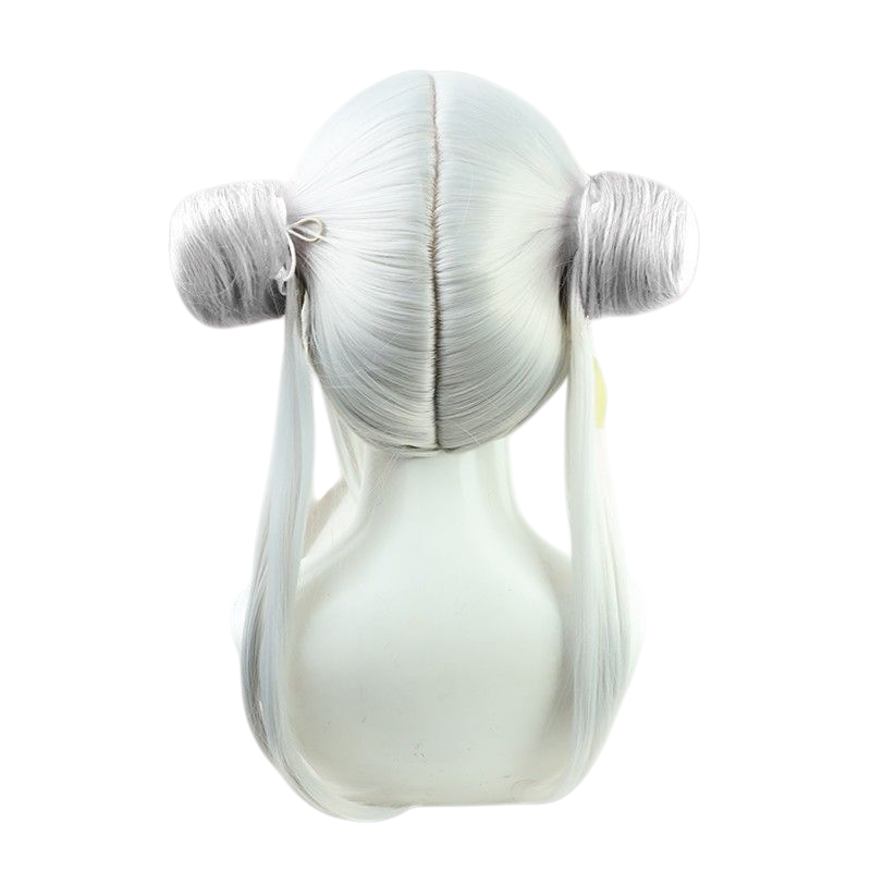 Light Gray Chisato Arashi Cosplay Wig - Love Live! Superstar!! (White Buns) (FEVERCOS)