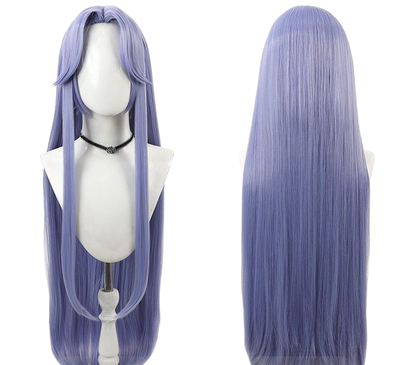 Slate Gray Da Qiao "Beloved Floral Wedding" (520 Skin) Cosplay Wig - Honor of Kings (Blue Wavy) (FEVERCOS)