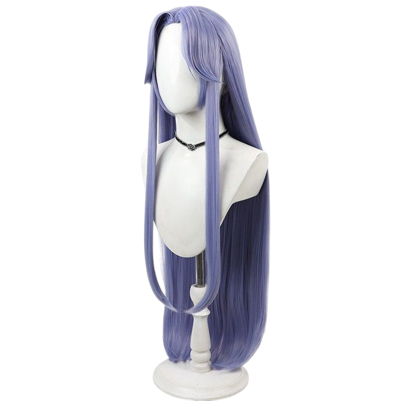 Light Gray Da Qiao "Beloved Floral Wedding" (520 Skin) Cosplay Wig - Honor of Kings (Blue Wavy) (FEVERCOS)