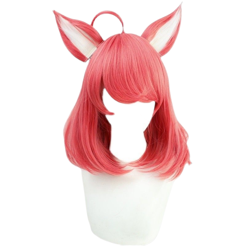 Light Coral Daji "Matcha Sweetheart" (Maid Cafe) Cosplay Wig - Honor of Kings (Green/Brown + Ears) (FEVERCOS)
