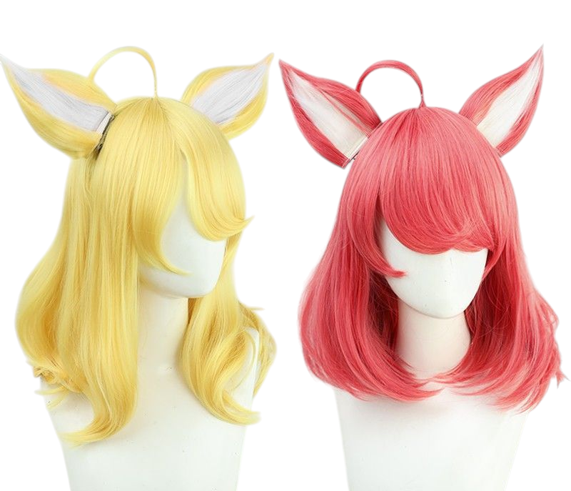 Tan Daji "Matcha Sweetheart" (Maid Cafe) Cosplay Wig - Honor of Kings (Green/Brown + Ears) (FEVERCOS)