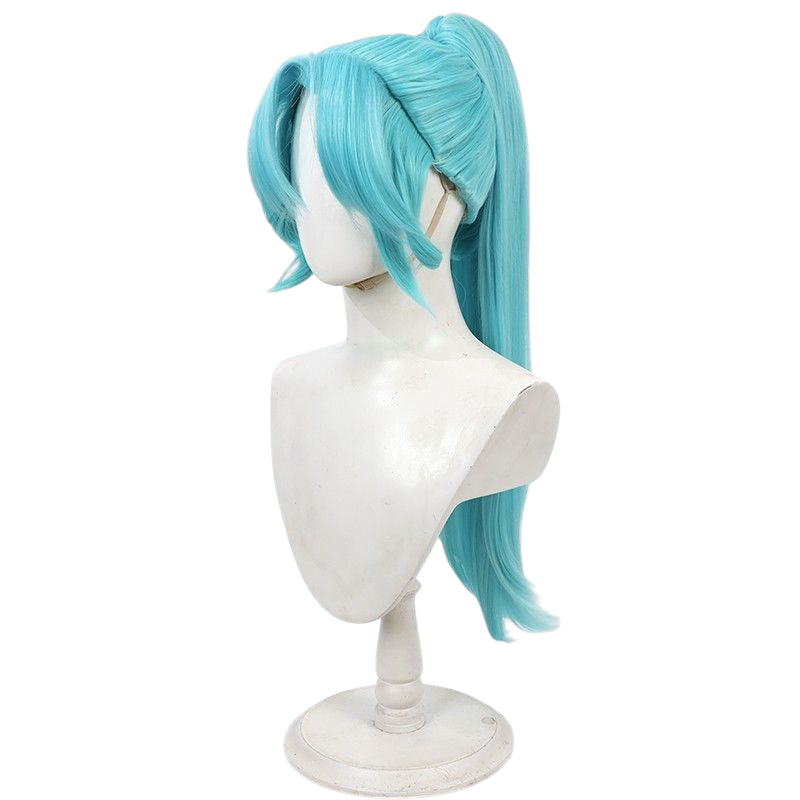 Light Gray Allain "Snowfall White Wolf" Cosplay Wig - Honor of Kings (White Ponytail) (FEVERCOS)