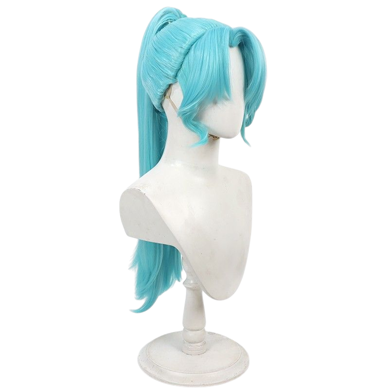 Light Gray Allain "Snowfall White Wolf" Cosplay Wig - Honor of Kings (White Ponytail) (FEVERCOS)