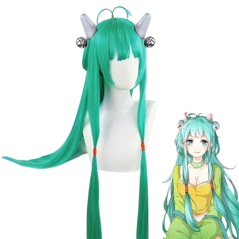 Medium Sea Green Cai Wenji (Adult Version) Private Design Cosplay Wig - Honor of Kings (Two-Tone Long) (FEVERCOS)