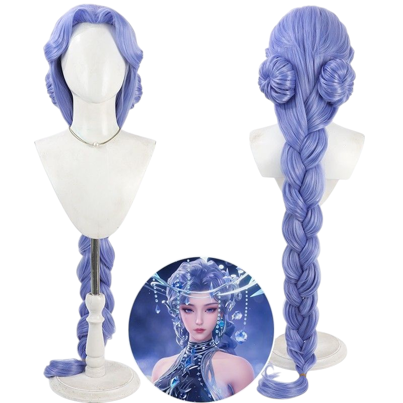 Light Gray Diao Chan "Dreamy Flower" Cosplay Wig - Honor of Kings (Multi-Color Updo) (FEVERCOS)