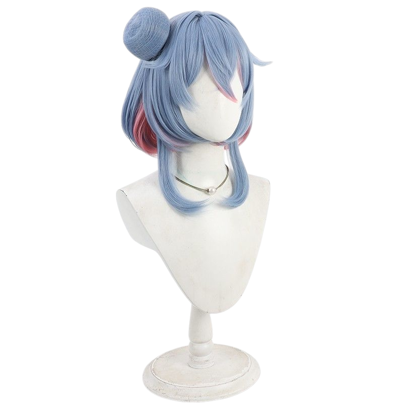 Light Gray Xiao Qiao "Witch of Time" (Unparalleled) Cosplay Wig - Honor of Kings (Pink/White Buns) (FEVERCOS)