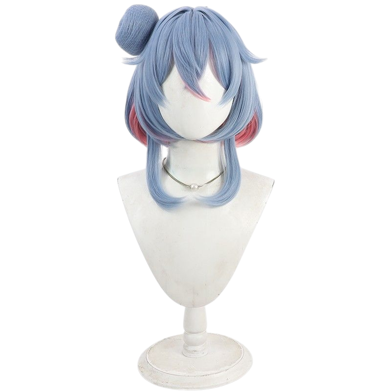 Light Gray Xiao Qiao "Witch of Time" (Unparalleled) Cosplay Wig - Honor of Kings (Pink/White Buns) (FEVERCOS)