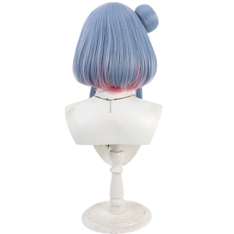 Light Gray Xiao Qiao "Witch of Time" (Unparalleled) Cosplay Wig - Honor of Kings (Pink/White Buns) (FEVERCOS)