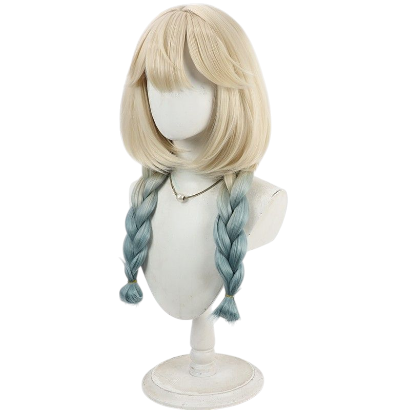 Gray Yao "Cinnamoroll" Cosplay Wig - Honor of Kings (White/Blue Braids) (FEVERCOS)