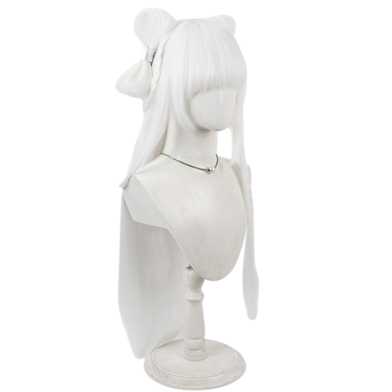 Light Gray Xi Shi "Endless Longing" Cosplay Wig - Honor of Kings (Cornrow Texture) (FEVERCOS)