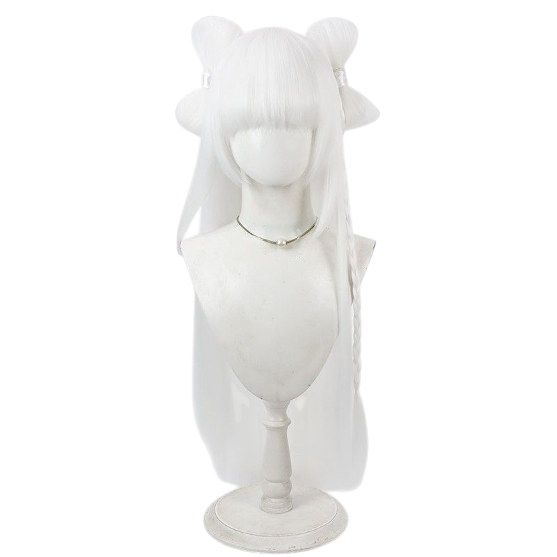 Light Gray Xi Shi "Endless Longing" Cosplay Wig - Honor of Kings (Cornrow Texture) (FEVERCOS)