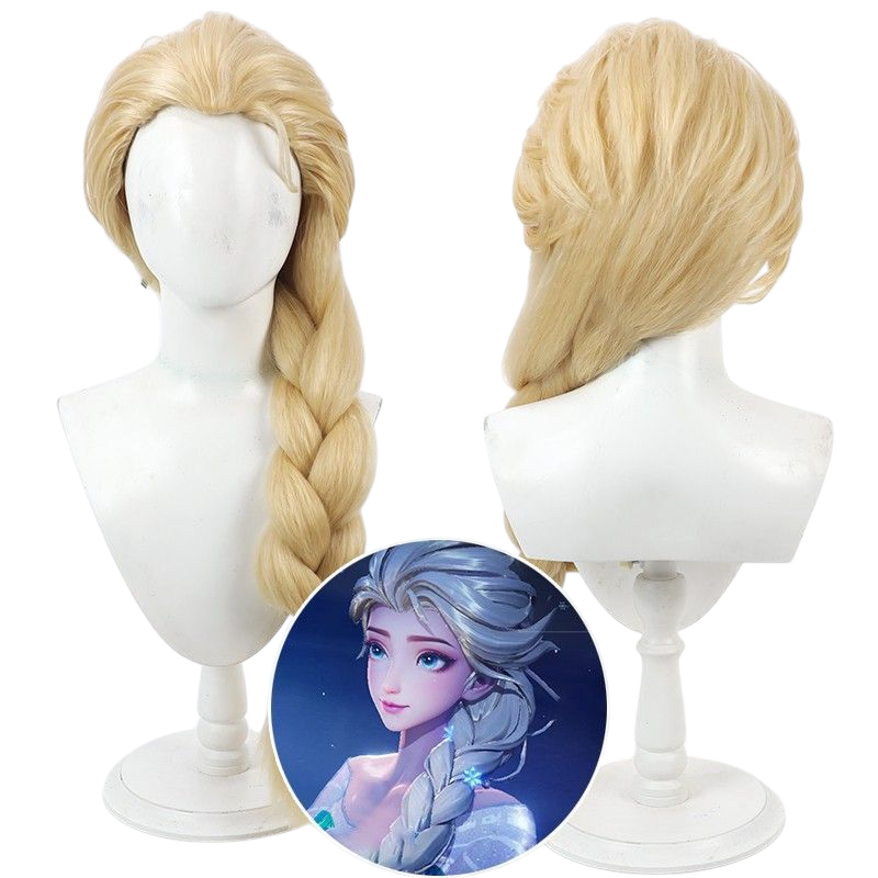 Light Gray Zhen Ji "Ice Waltz" Cosplay Wig - Honor of Kings (Widow's Peak/Crimped) (FEVERCOS)
