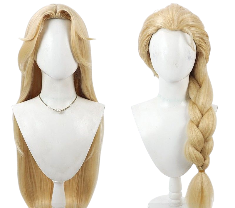 Light Gray Zhen Ji "Ice Waltz" Cosplay Wig - Honor of Kings (Widow's Peak/Crimped) (FEVERCOS)