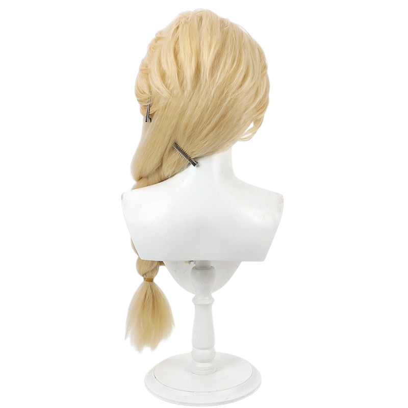 Light Gray Zhen Ji "Ice Waltz" Cosplay Wig - Honor of Kings (Widow's Peak/Crimped) (FEVERCOS)