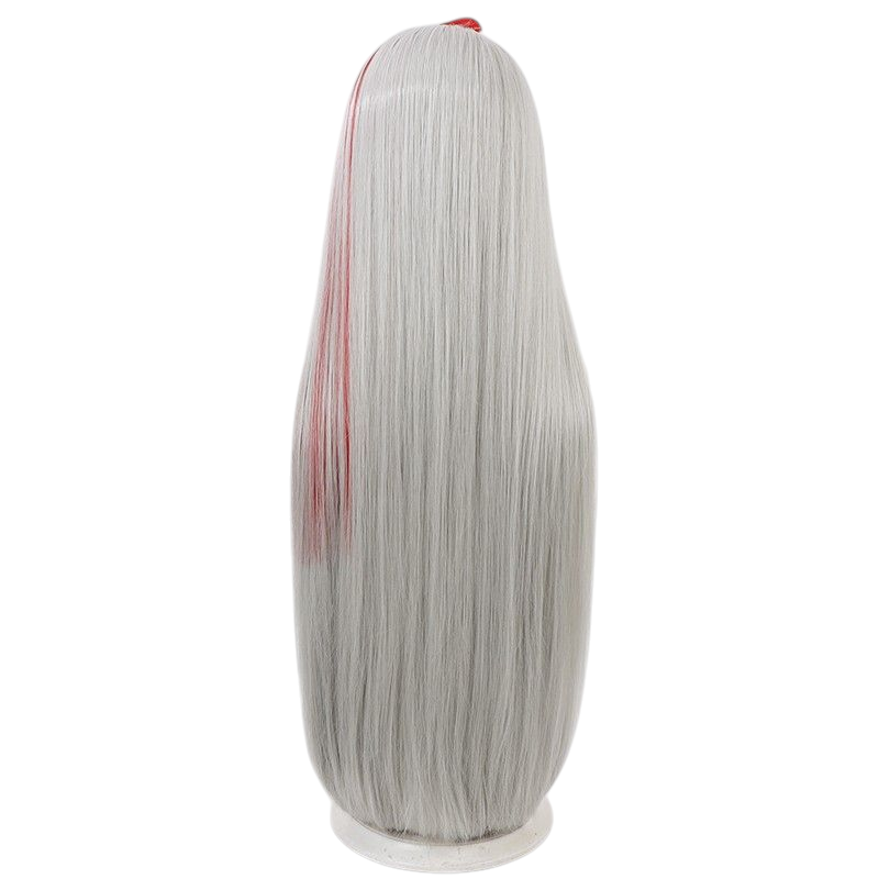 Dark Gray Ying (Shadow/New Hero) Cosplay Wig - Honor of Kings (Silver/Red Highlights) (FEVERCOS)