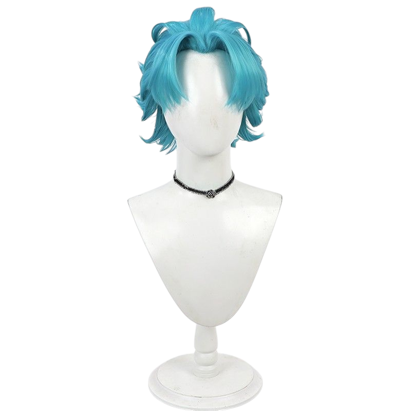 Steel Blue Allain "Sword of the Sky" Cosplay Wig - Honor of Kings (Spiky Silver) (FEVERCOS)