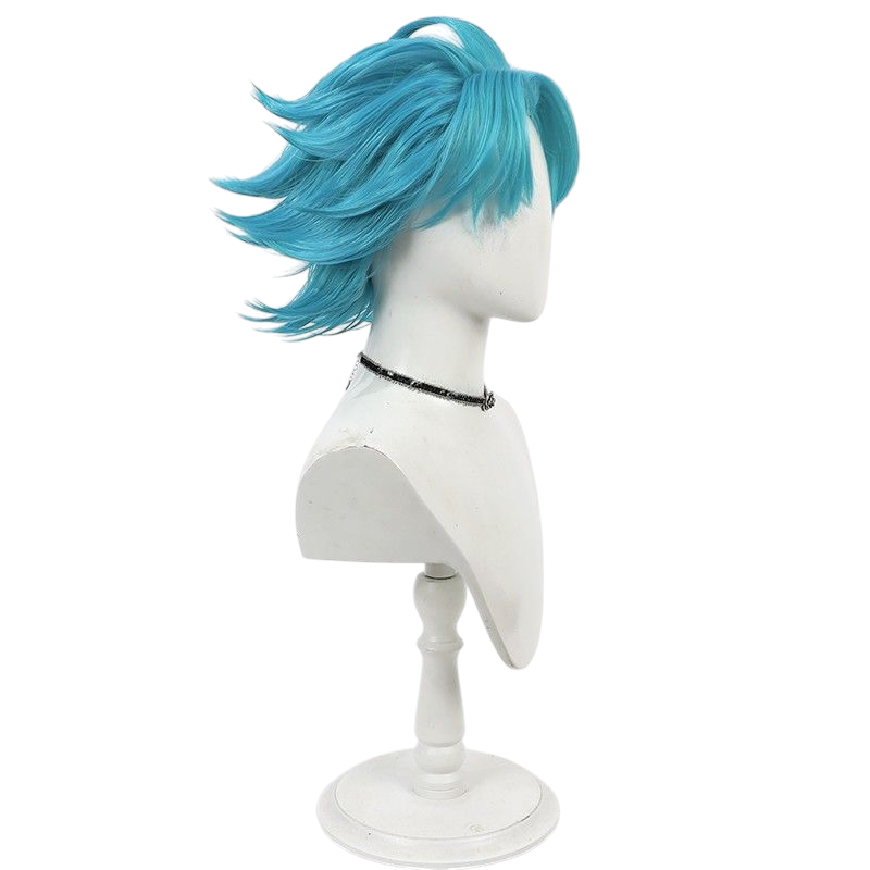 Steel Blue Allain "Sword of the Sky" Cosplay Wig - Honor of Kings (Spiky Silver) (FEVERCOS)