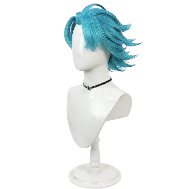 Steel Blue Allain "Sword of the Sky" Cosplay Wig - Honor of Kings (Spiky Silver) (FEVERCOS)