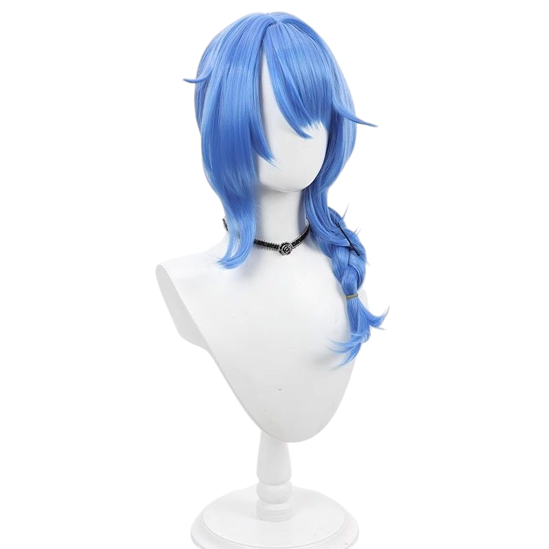 Steel Blue Yi Xing "Plum Blossom in Snow" Cosplay Wig - Honor of Kings (Dark Blue Braid) (FEVERCOS)