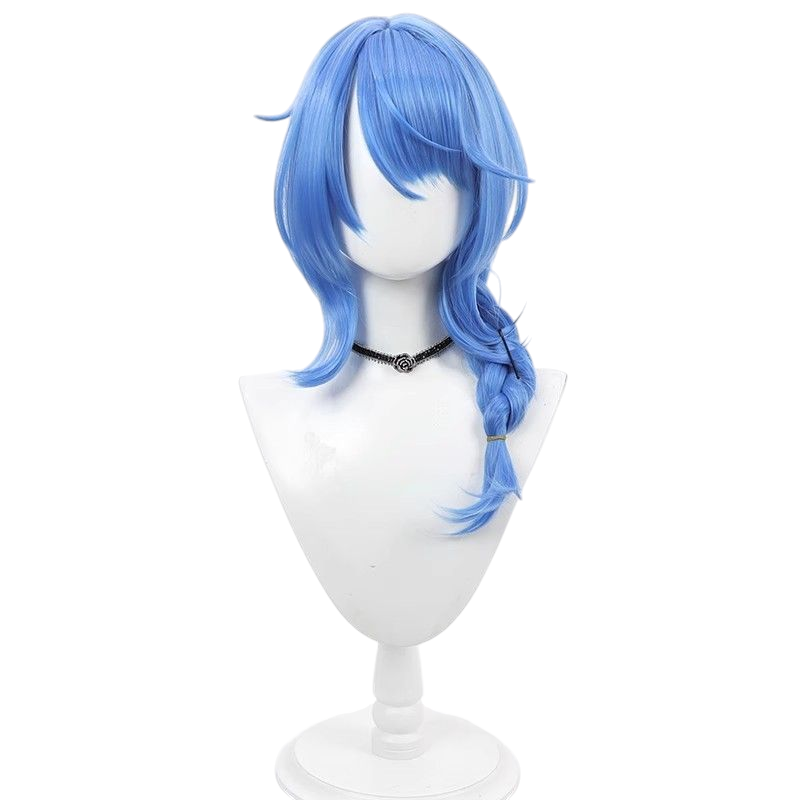 Steel Blue Yi Xing "Plum Blossom in Snow" Cosplay Wig - Honor of Kings (Dark Blue Braid) (FEVERCOS)