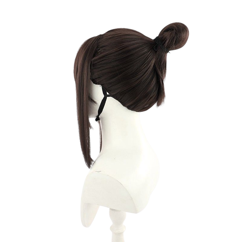 Dark Slate Gray Otsu (Miyamoto's Lover) Cosplay Wig - Honor of Kings (Brown Updo) (FEVERCOS)