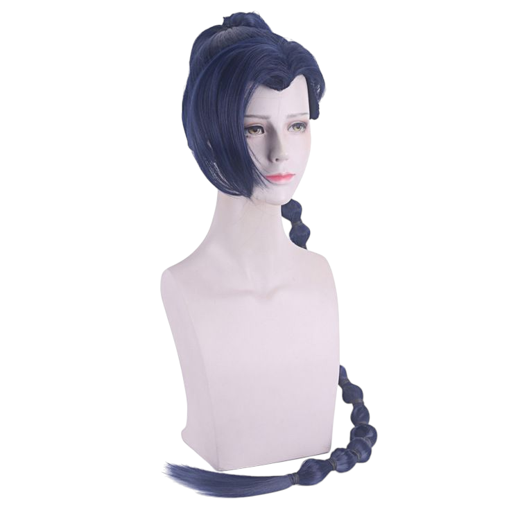 Dark Slate Gray Plum Blossom Thirteen Cosplay Wig - Scissor Seven (Long Braid) (FEVERCOS)