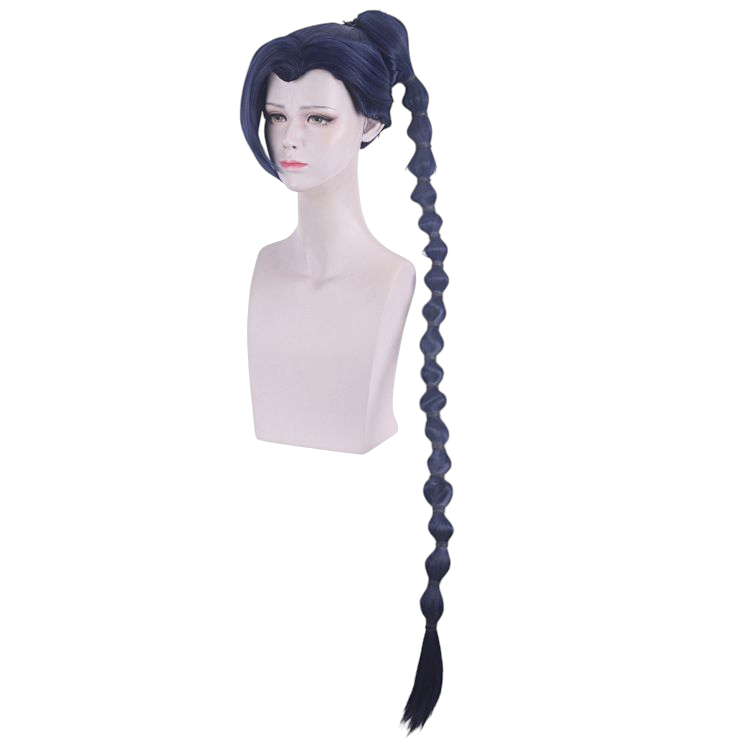 Dark Slate Gray Plum Blossom Thirteen Cosplay Wig - Scissor Seven (Long Braid) (FEVERCOS)