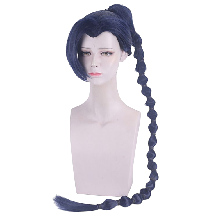 Dark Slate Gray Plum Blossom Thirteen Cosplay Wig - Scissor Seven (Long Braid) (FEVERCOS)