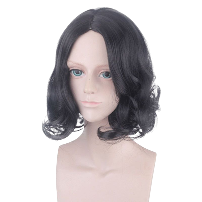 Dark Slate Gray Severus Snape Cosplay Wig - Harry Potter (Black Mid-Length) (FEVERCOS)