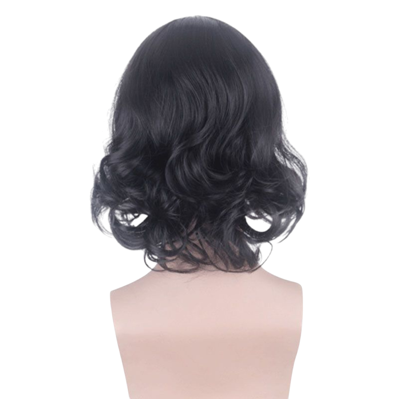 Dark Slate Gray Severus Snape Cosplay Wig - Harry Potter (Black Mid-Length) (FEVERCOS)