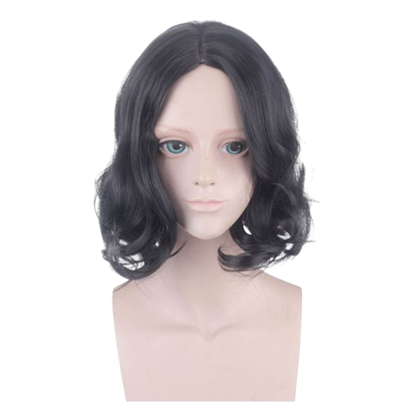 Dark Slate Gray Severus Snape Cosplay Wig - Harry Potter (Black Mid-Length) (FEVERCOS)