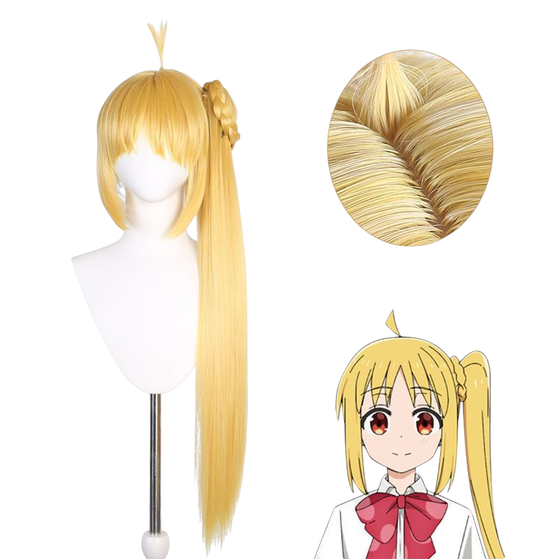 Tan Nijika Ijichi Cosplay Wig - Bocchi the Rock! (Blonde Side-Tail) (FEVERCOS)