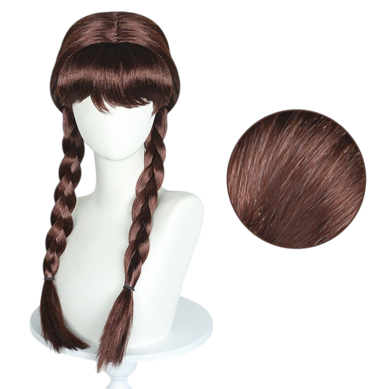 Lavender Wednesday Addams Cosplay Wig - The Addams Family (Black Braids) (FEVERCOS)