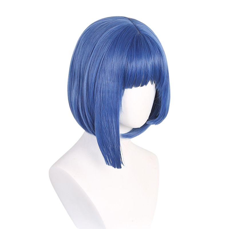 White Smoke Ryo Yamada Cosplay Wig - Bocchi the Rock! (Blue Bob) (FEVERCOS)