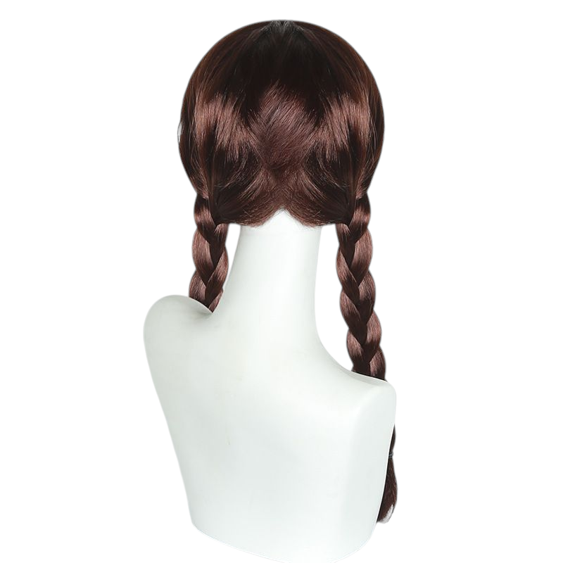 Lavender Wednesday Addams Cosplay Wig - The Addams Family (Black Braids) (FEVERCOS)
