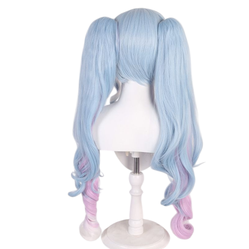 Light Steel Blue Snow Miku 2023 (Serene Winter) Cosplay Wig - Vocaloid (Pastel Gradient) (FEVERCOS)