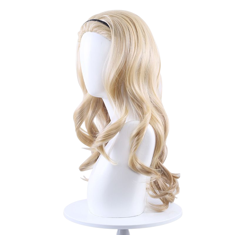Light Gray Kurumi (Walnut) Cosplay Wig - Lycoris Recoil (Blonde Messy) (FEVERCOS)