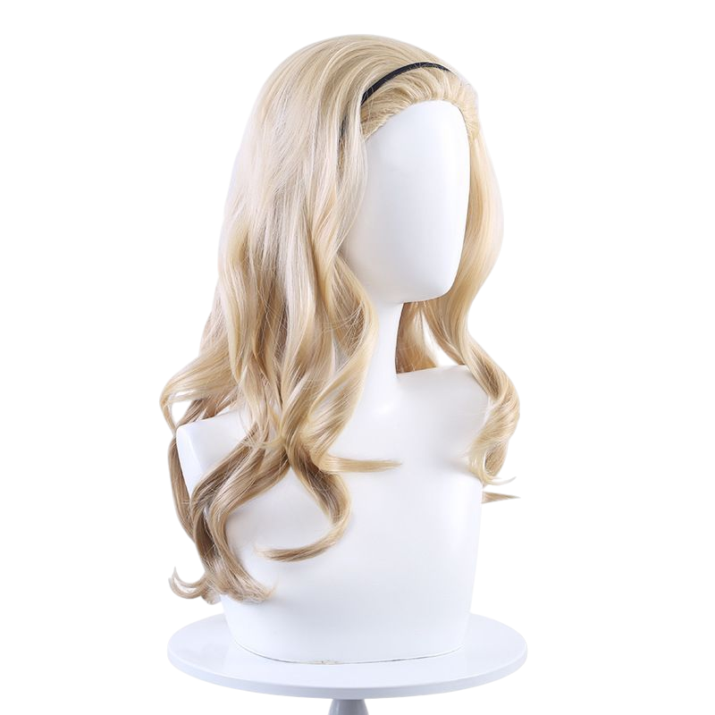 Light Gray Kurumi (Walnut) Cosplay Wig - Lycoris Recoil (Blonde Messy) (FEVERCOS)