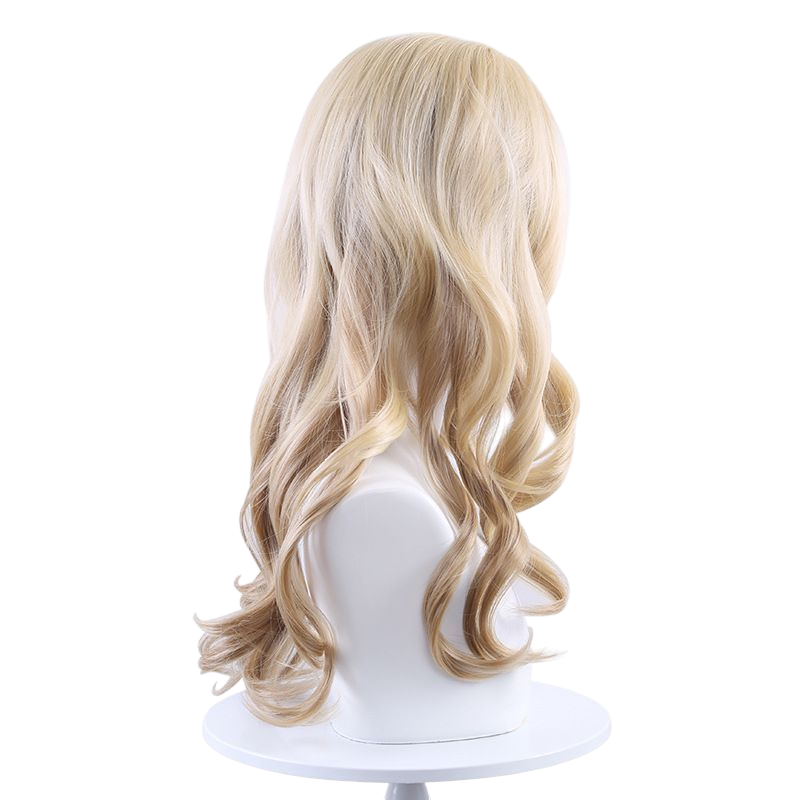 Light Gray Kurumi (Walnut) Cosplay Wig - Lycoris Recoil (Blonde Messy) (FEVERCOS)