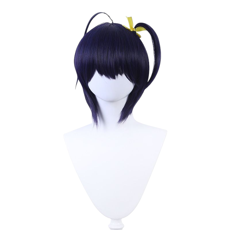 White Smoke Rikka Takanashi Cosplay Wig - Chuunibyou (Dark Blue Ahoge) (FEVERCOS)