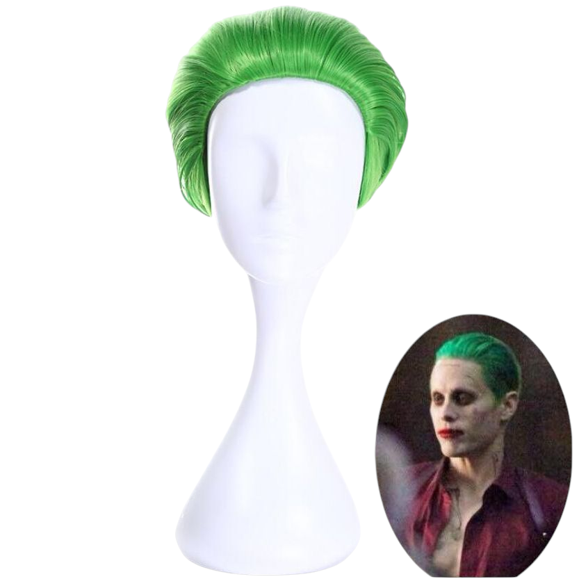 Dark Slate Gray Joker Cosplay Wig - Suicide Squad (Neon Green Slicked) (FEVERCOS)